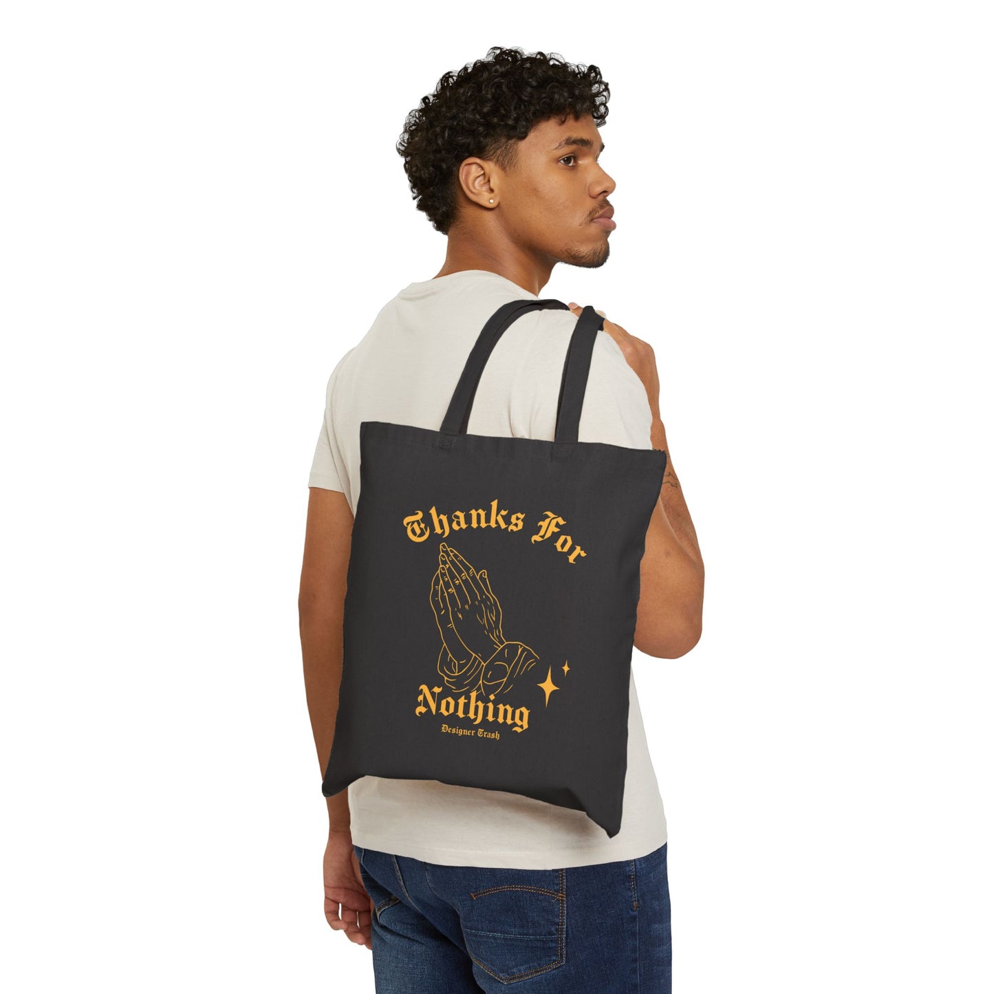 THANKS FOR NOTHING COTTON CANVAS TOTE BAG