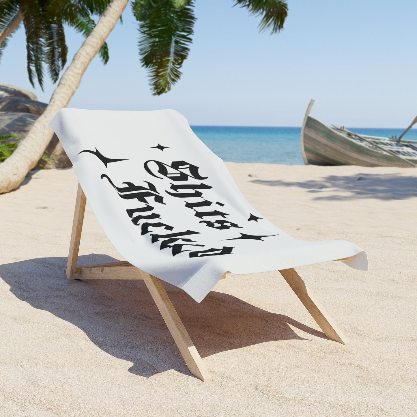 SPARKLE WHT BEACH TOWEL