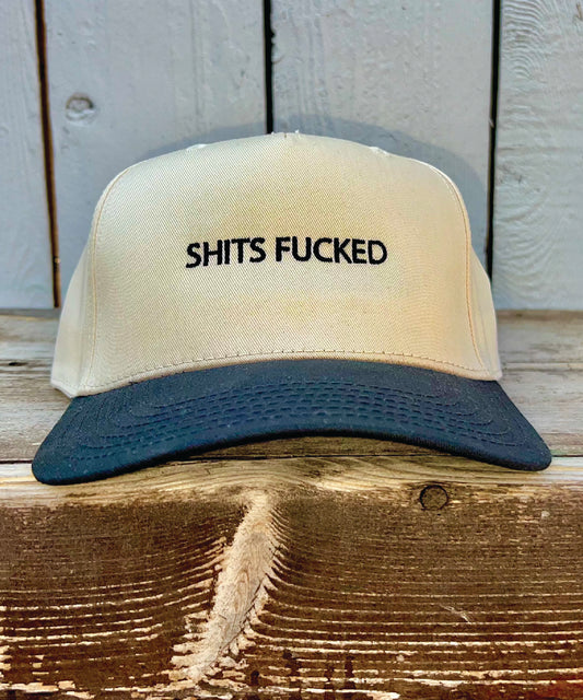 SHITS FUCKED 2 TONE SNAPBACK HAT