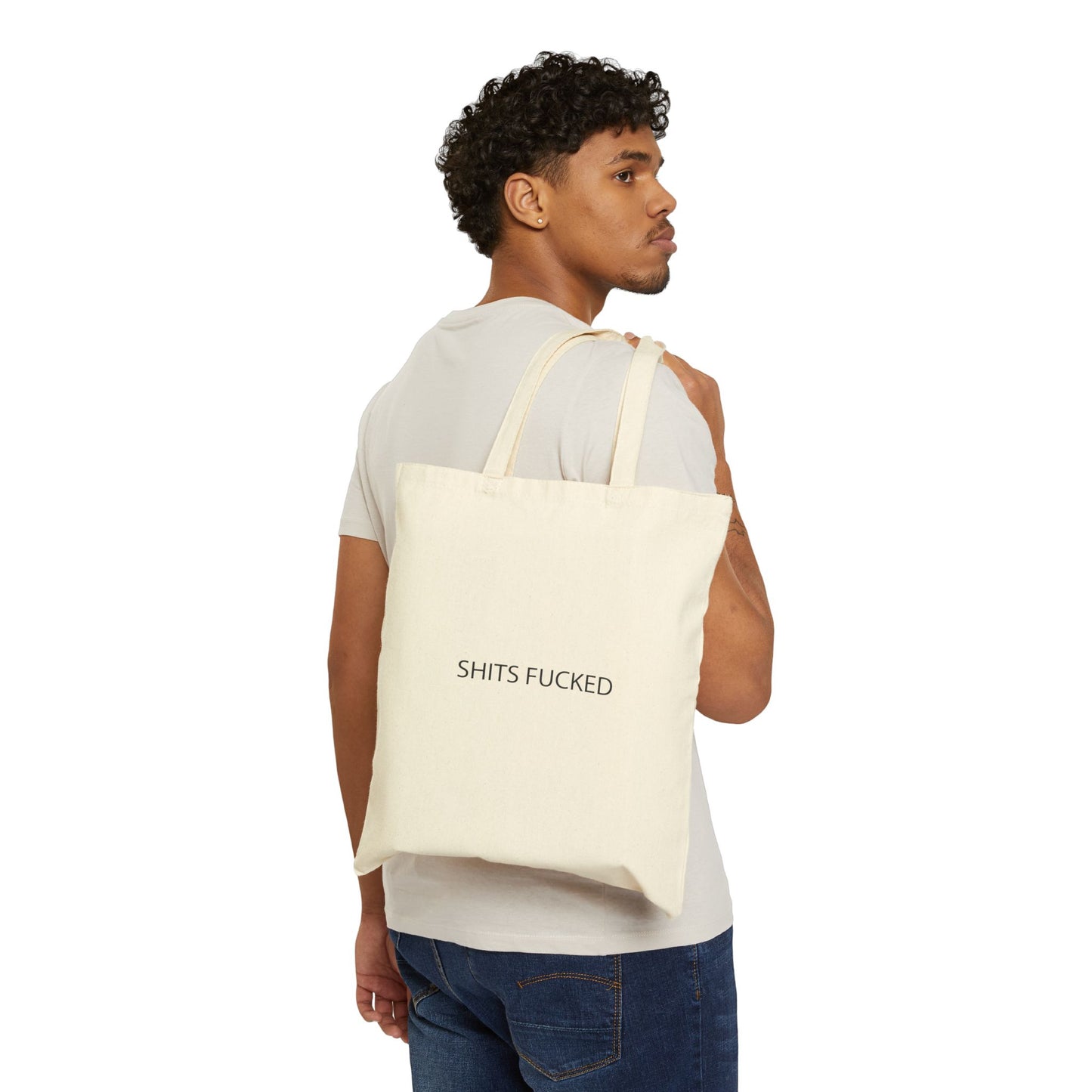 SHITS FUCKED COTTON CANVAS TOTE