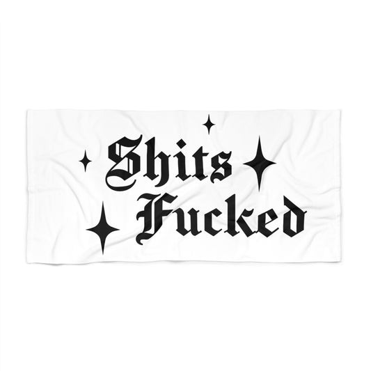 SPARKLE WHT BEACH TOWEL