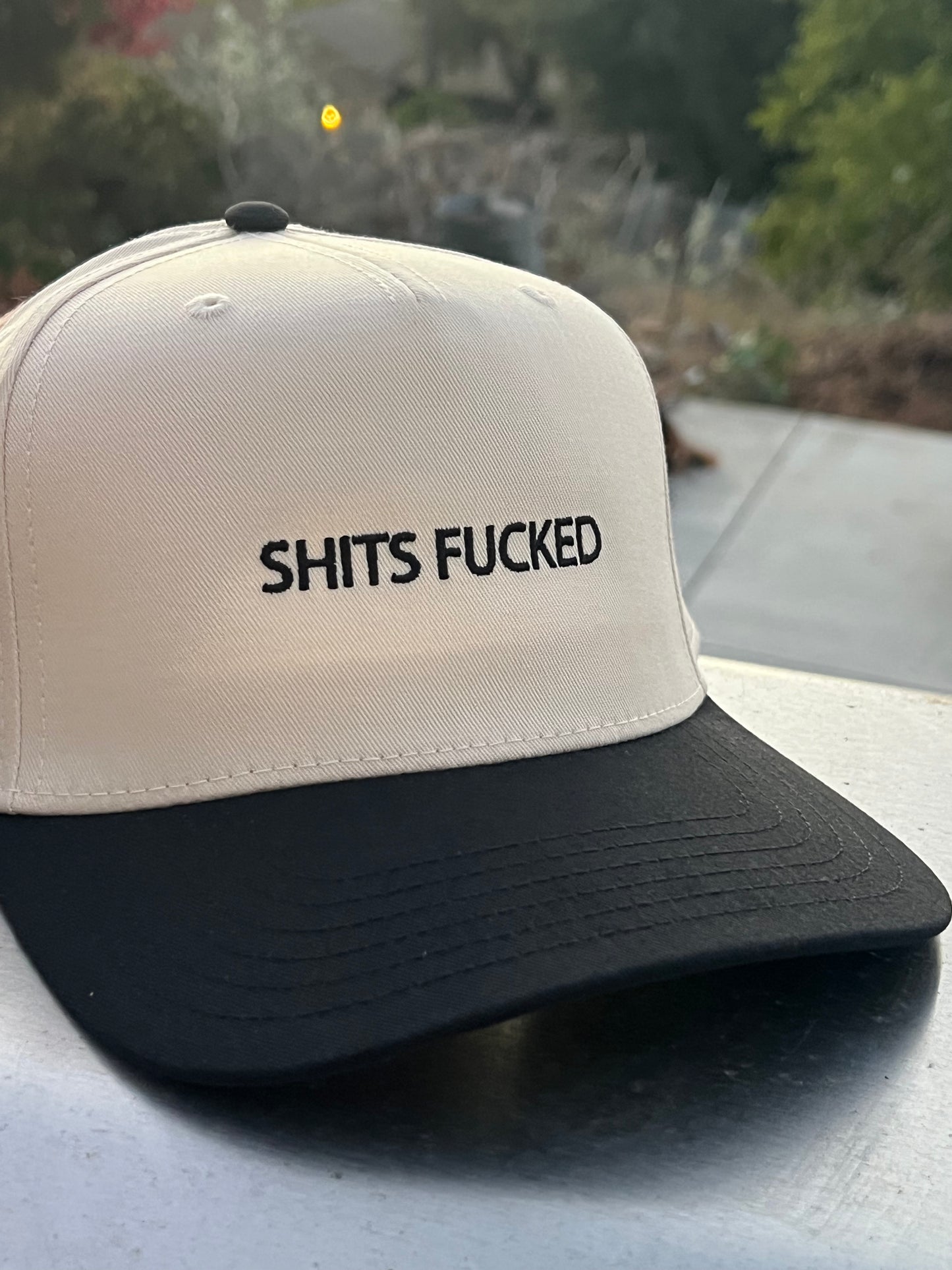 SHITS FUCKED 2 TONE SNAPBACK HAT