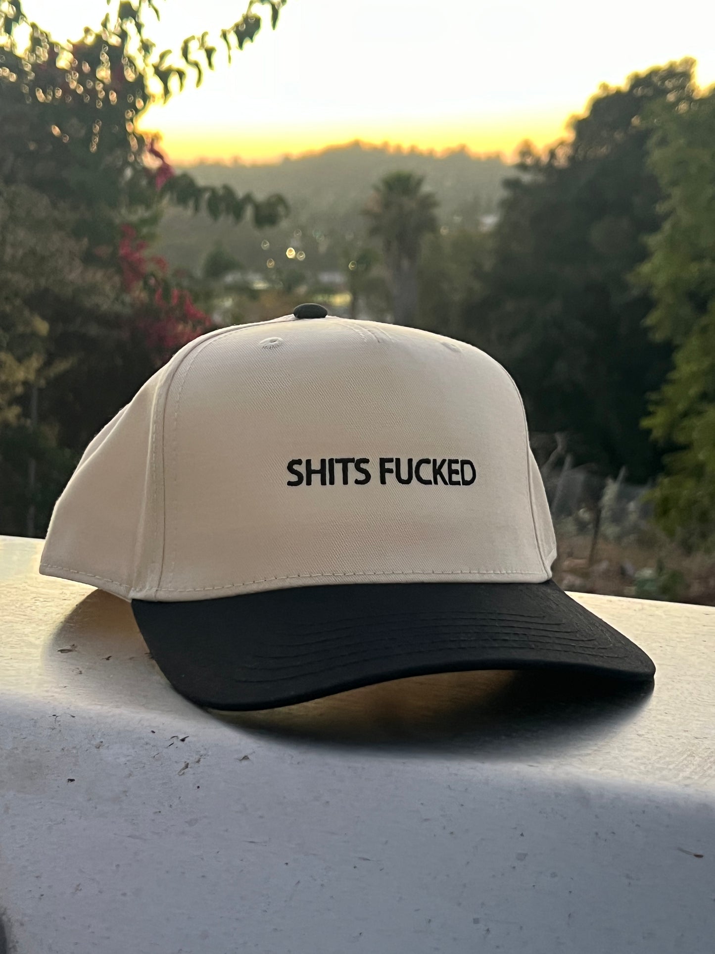 SHITS FUCKED 2 TONE SNAPBACK HAT