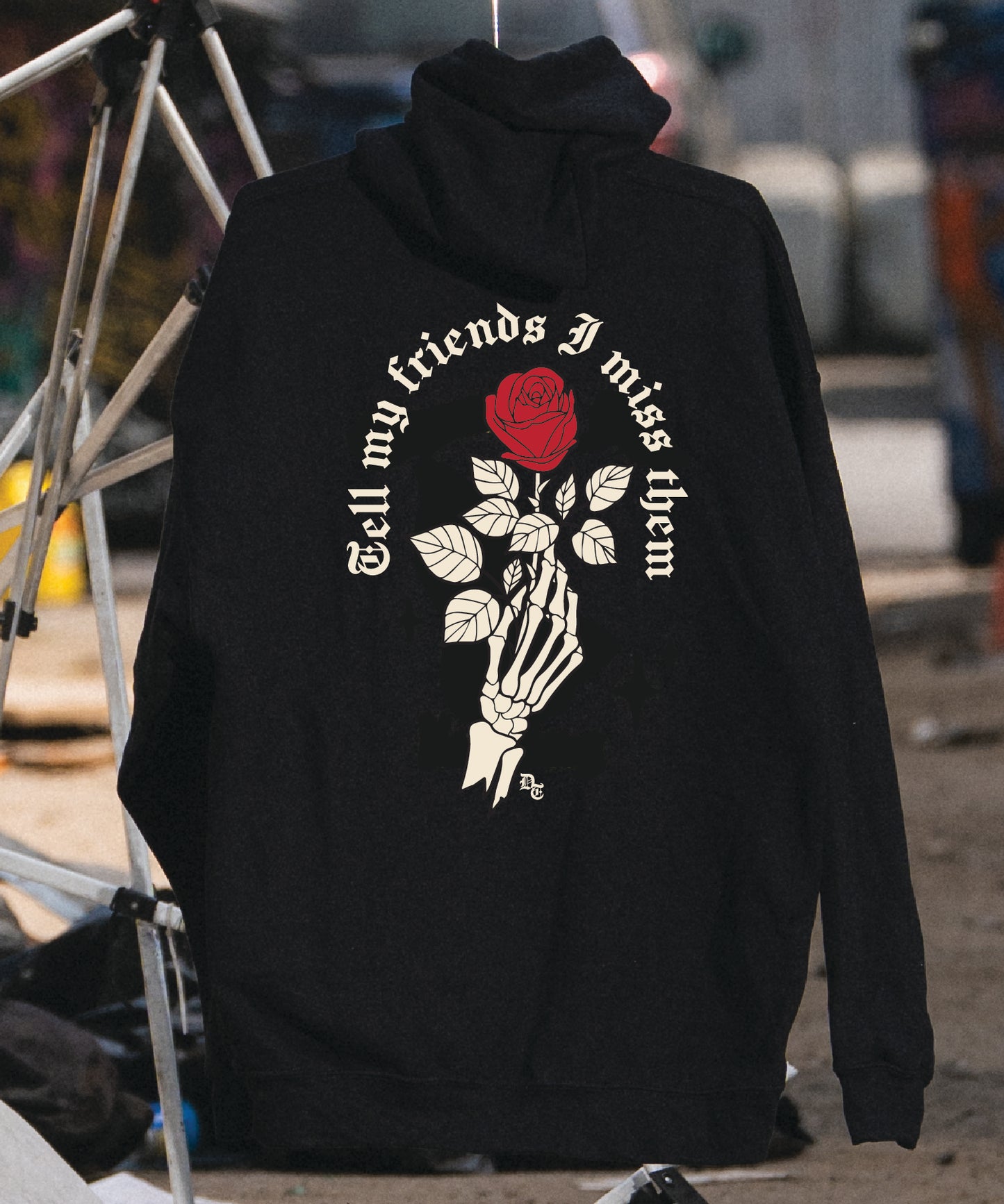 TELL MY FRIENDS HOODED SWEATSHIRT